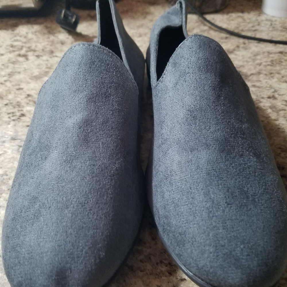 Gray Slip on Flats
